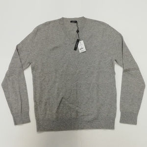 Magaschoni Cashmere Men V-Neck Sweater Stone M